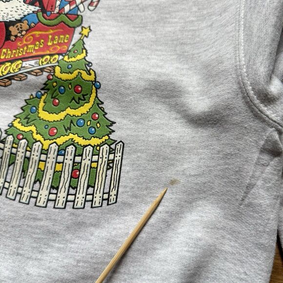 Vintage JERZEES Christmas Sweatshirt Adult Size S Santa Cute Holiday - Picture 6 of 9